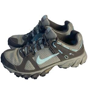 Nike Womens Trail Hiking Walking Grey Brown Blue Sneaker Shoe Size 7.5